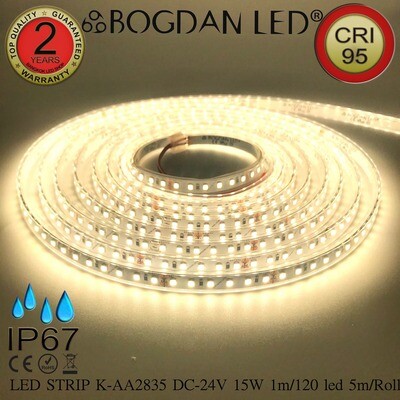 LED STRIP K-AA2835-120-4000K DC-24V IP67 BOGDAN LED