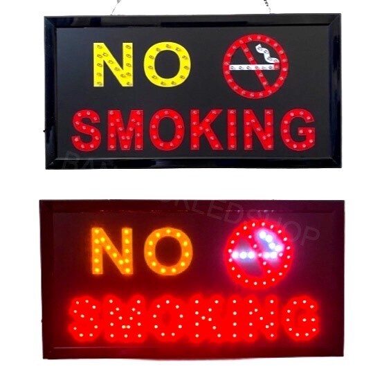 LED SIGN BOARD NO SMOKING