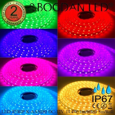 LED STRIP K-AA5050-RGB DC-12V IP67 BOGDAN LED