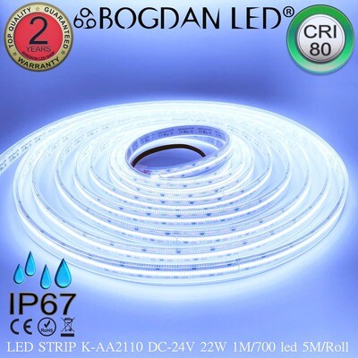 LED STRIP K-AA2110-700-10000K DC-24V IP67 BOGDAN LED