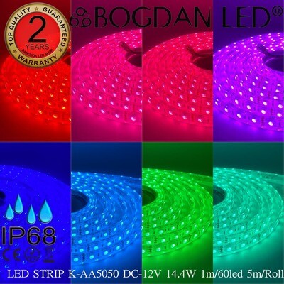 LED STRIP K-AA5050-RGB DC-12V IP68 BOGDAN LED LED STRIP K-AA5050-RGB DC-12V IP68 BOGDAN LED