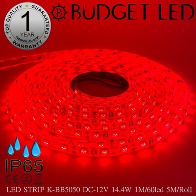 LED STRIP K-BB5050-RED DC-12V IP65 BUDGET LED