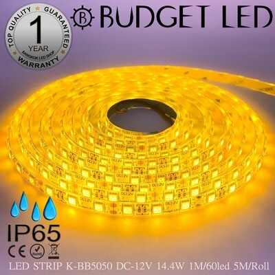 LED STRIP K-BB5050-YELLOW DC-12V IP65 BUDGET LED LED STRIP K-BB5050-YELLOW DC-12V IP65 BUDGET LED