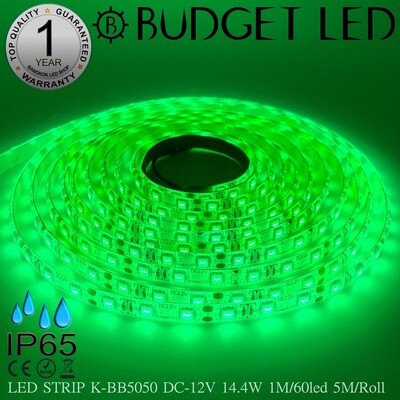 LED STRIP K-BB5050-GREEN DC-12V IP65 BUDGET LED LED STRIP K-BB5050-GREEN DC-12V IP65 BUDGET LED