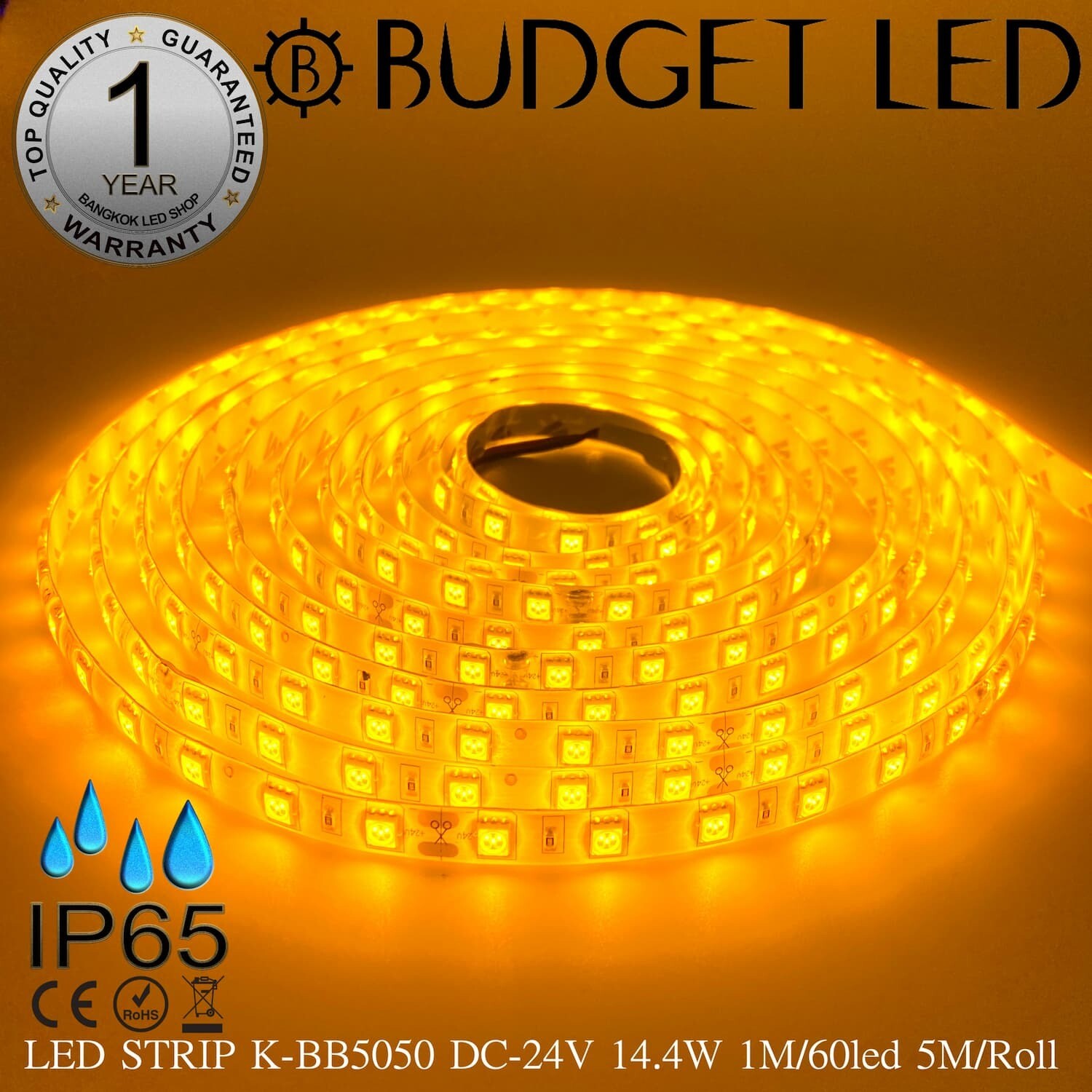 LED STRIP K-BB5050-YELLOW DC-24V IP65 BUDGET LED LED STRIP K-BB5050-YELLOW DC-24V IP65 BUDGET LED