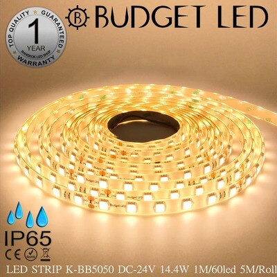 LED STRIP K-BB5050-Warm White DC-24V IP65 BUDGET LED