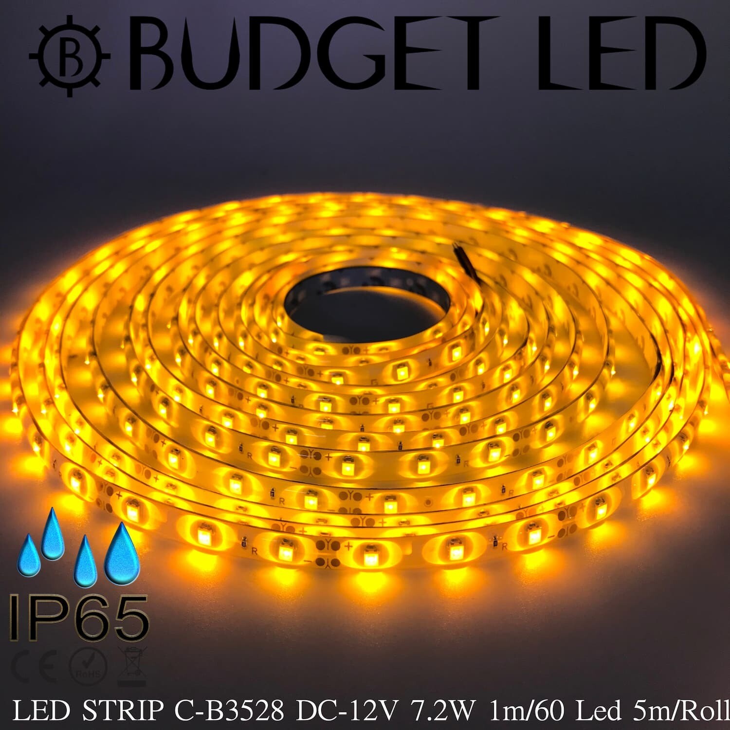 LED STRIP C-B3528-Yellow DC-12V 7.2W