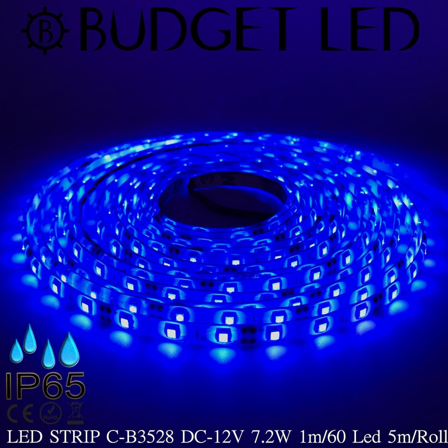 LED STRIP C-B3528-BLUE DC-12V 7.2W