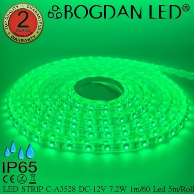 LED STRIP A3528-GREEN DC-12V IP65 BOGDAN LED LED STRIP A3528-GREEN DC-12V IP65 BOGDAN LED