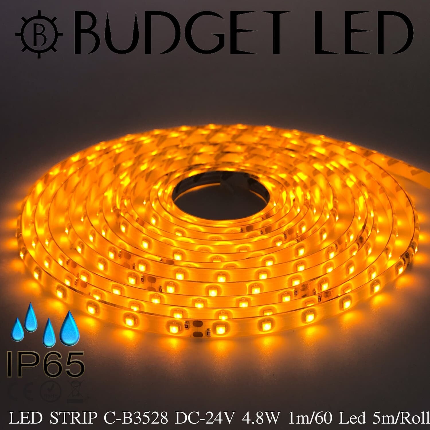LED STRIP C-B3528-Yellow DC-24V 4.8W