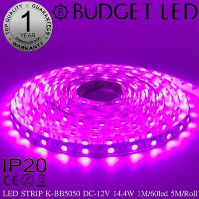 LED STRIP K-BB5050-PINK DC-12V IP20 BUDGET LED LED STRIP K-BB5050-PINK DC-12V IP20 BUDGET LED