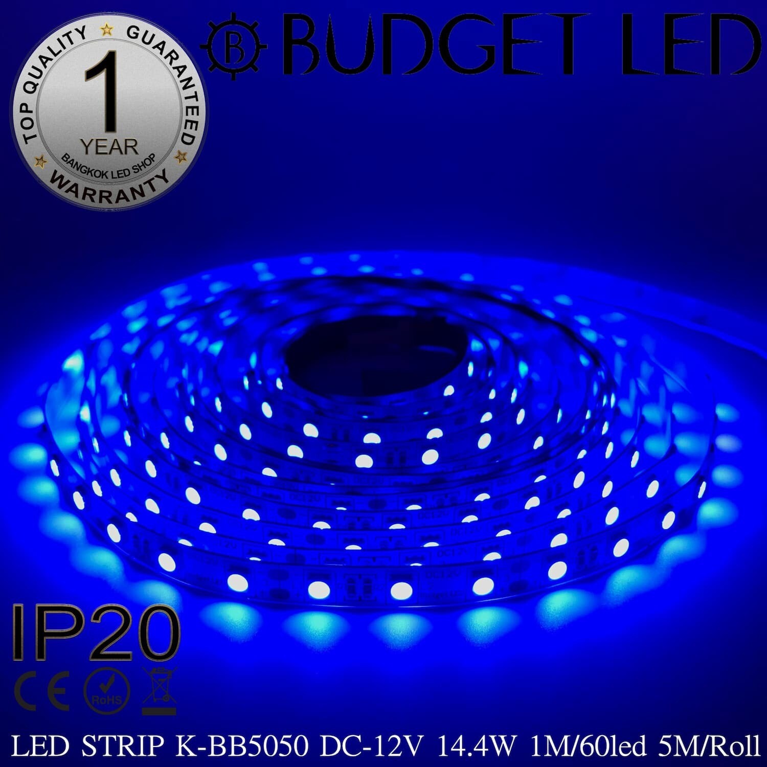 LED STRIP K-BB5050-BLUE DC-12V IP20 BUDGET LED LED STRIP K-BB5050-BLUE DC-12V IP20 BUDGET LED