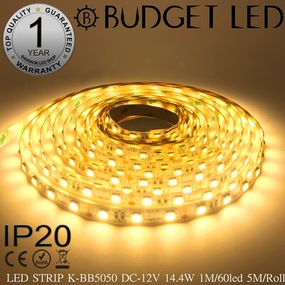 LED STRIP K-BB5050-3000K DC-12V IP20 BUDGET LED