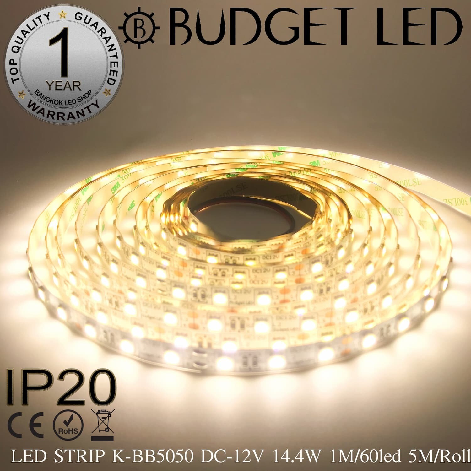 LED STRIP K-BB5050-4000K DC-12 IP20 BUDGETLED LED STRIP K-BB5050-4000K DC-12 IP20 BUDGETLED