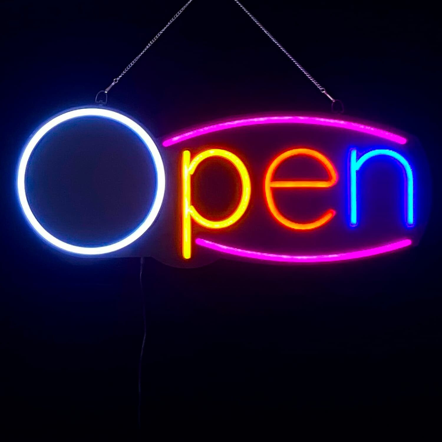 LED NEON SIGN BOARD OPEN  (W/Y/R/BL​)