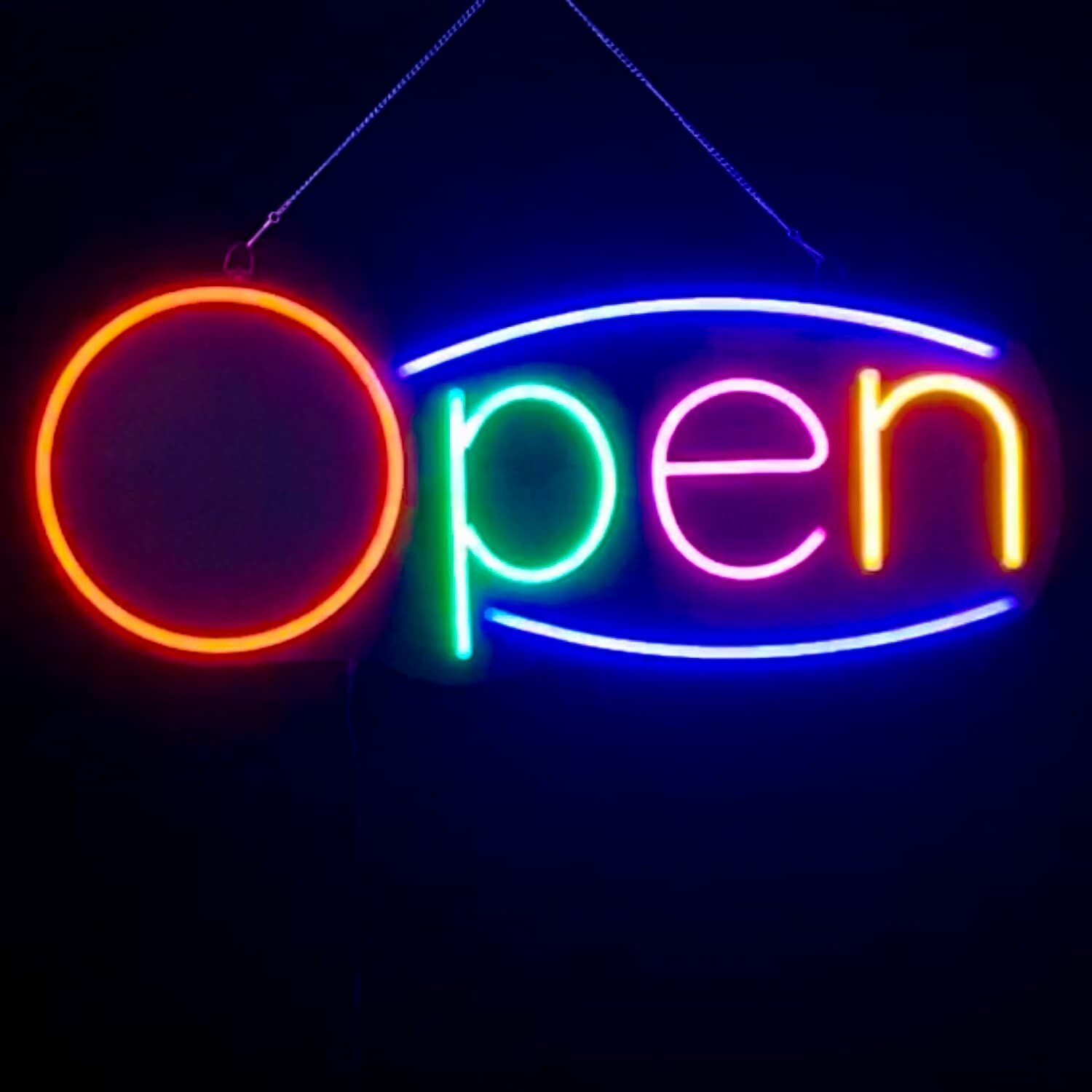 LED NEON SIGN BOARD OPEN (R/G/P/Y)