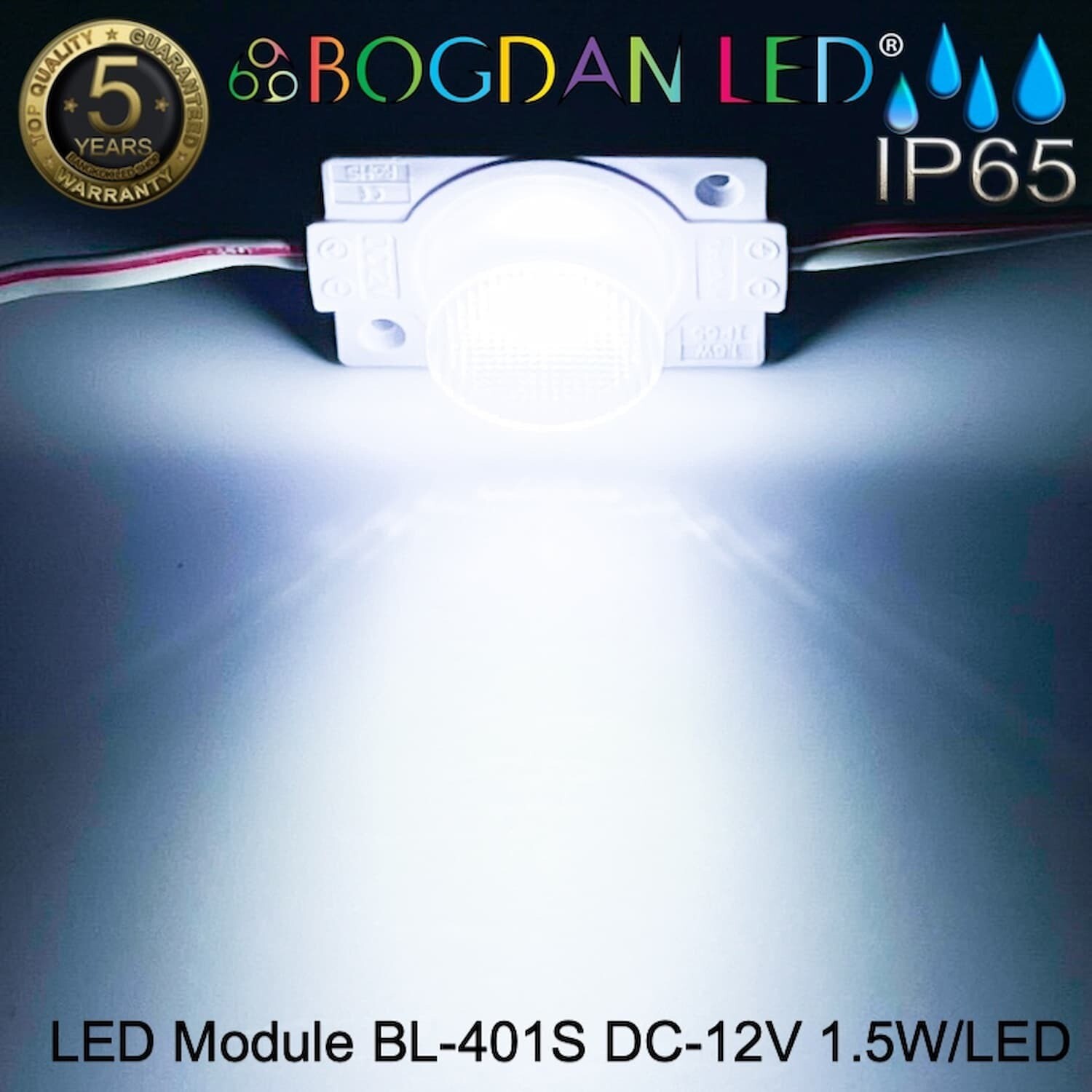 Led Module BL-401S-CW Cold White 9000K 12V 1.5W มีเลนซ์