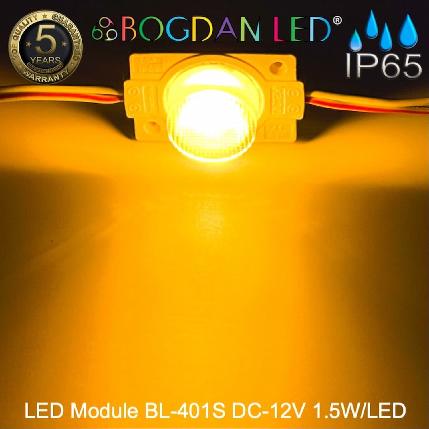 Led Module BL-401S-Y  Yellow 12V 1.5W have lenses