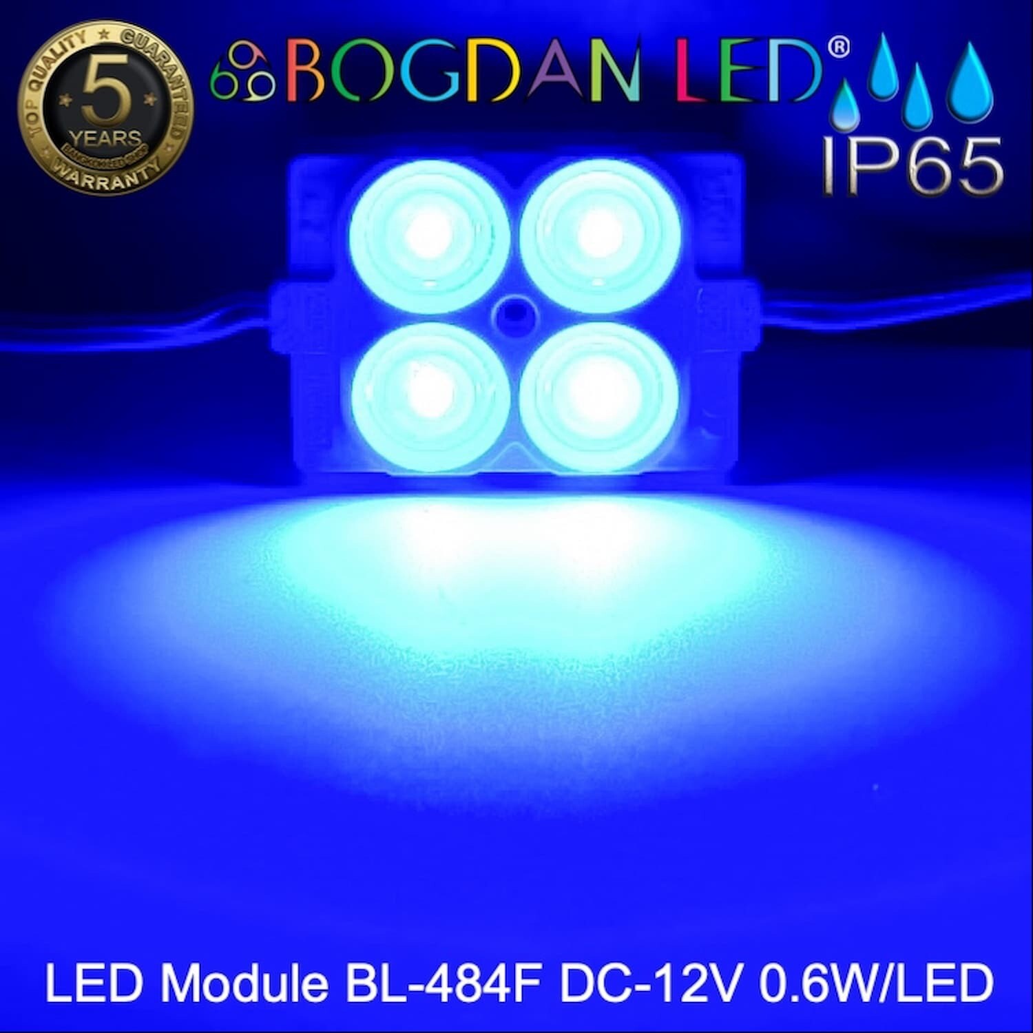 Led Module BL-484F-BL  Blue 12V 2.4W