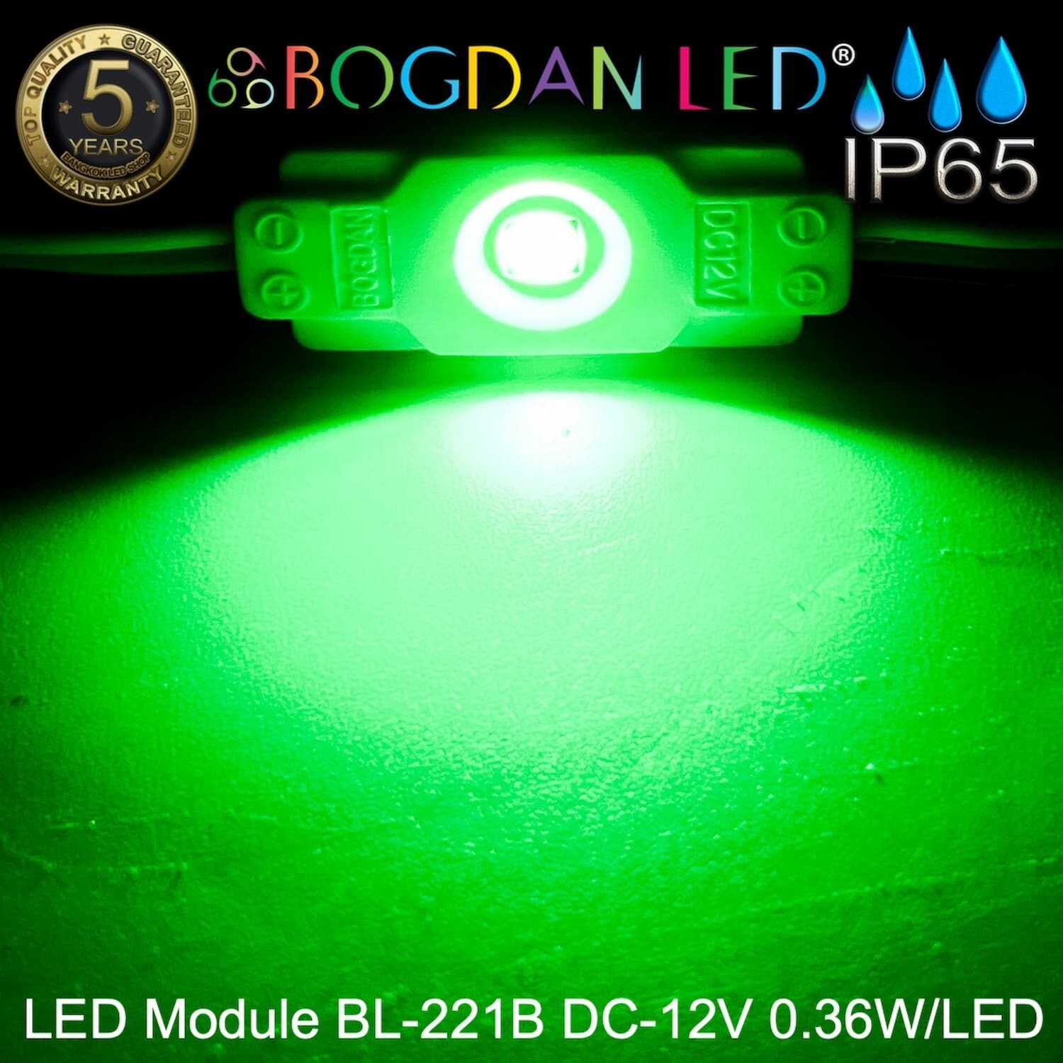Led Module 2835 BL-221B-G Green 12V 0.36W Led Module 2835 BL-221B-G Green 12V 0.36W