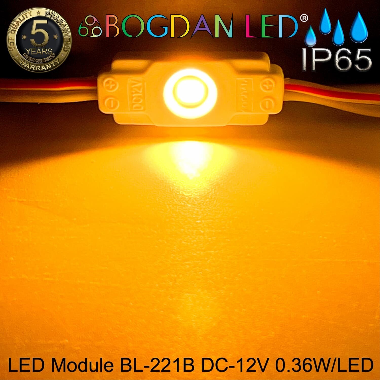 Led Module 2835 BL-221B-Y Yellow 12V 0.36W Led Module 2835 BL-221B-Y Yellow 12V 0.36W