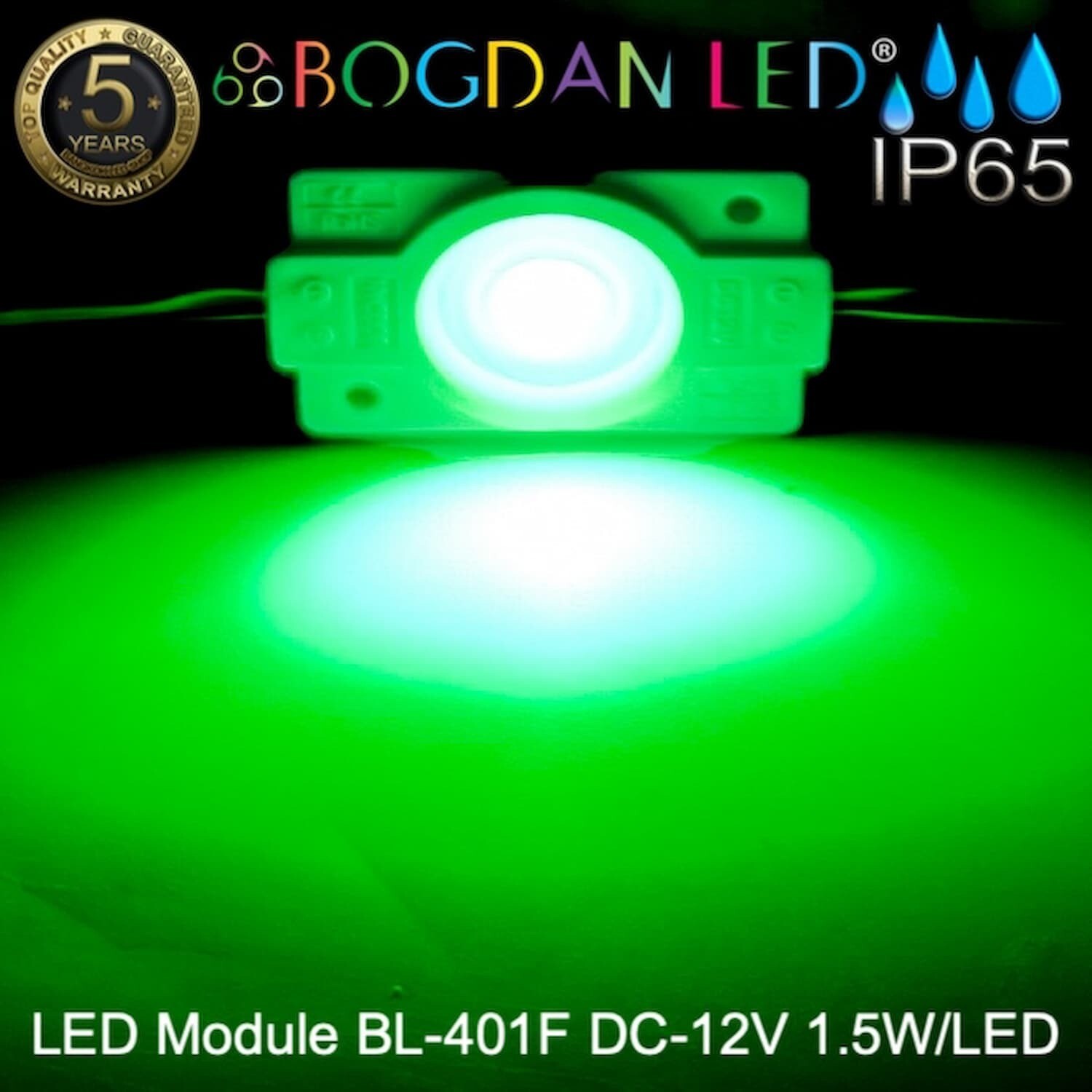 Led Module 2835 BL-401F-G Green 12V 1.5W
