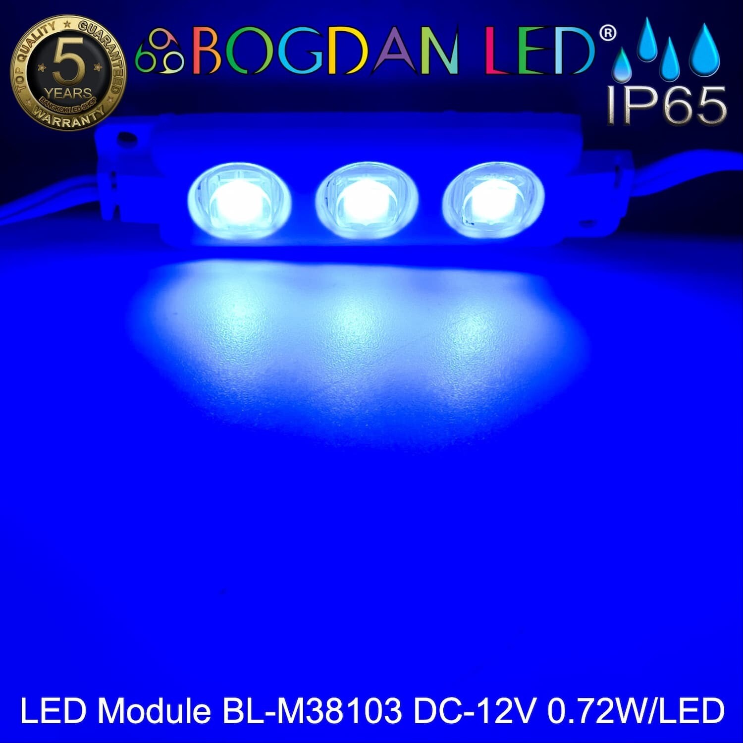 LED Module 5050 BL-M38103BF-50T-3-BL Blue  12V 0.72W