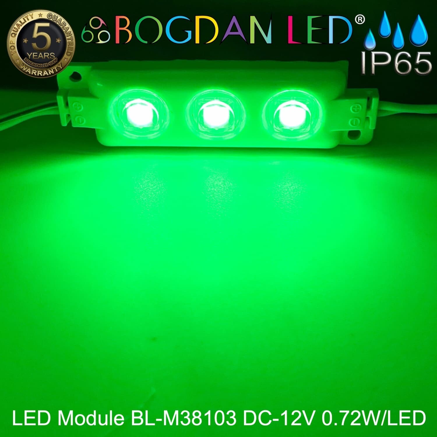 LED Module 5050 BL-M38103BF-50T-3-G Green 12V 0.72W