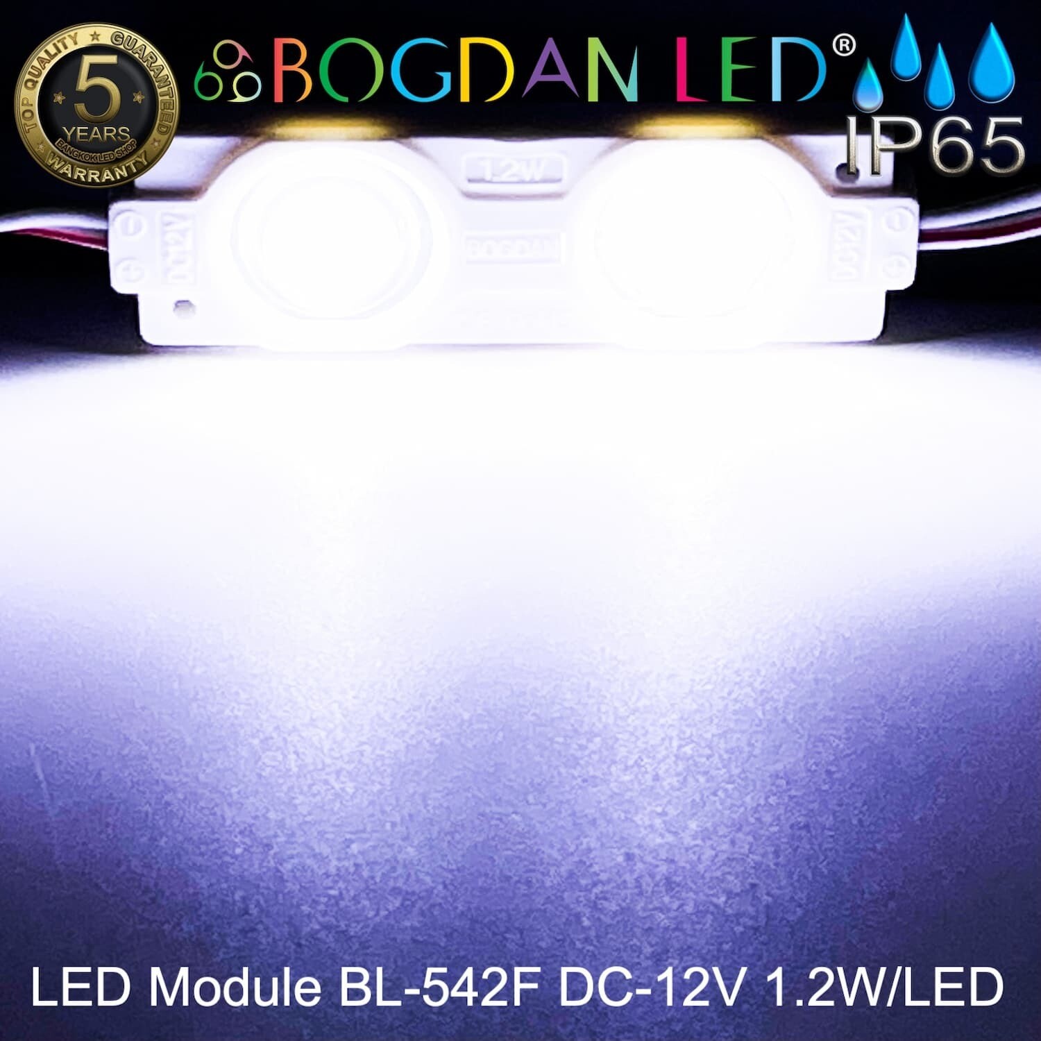 Led Module 2835 BL-542F-CW  Cold White 15000K 12V 1.2W