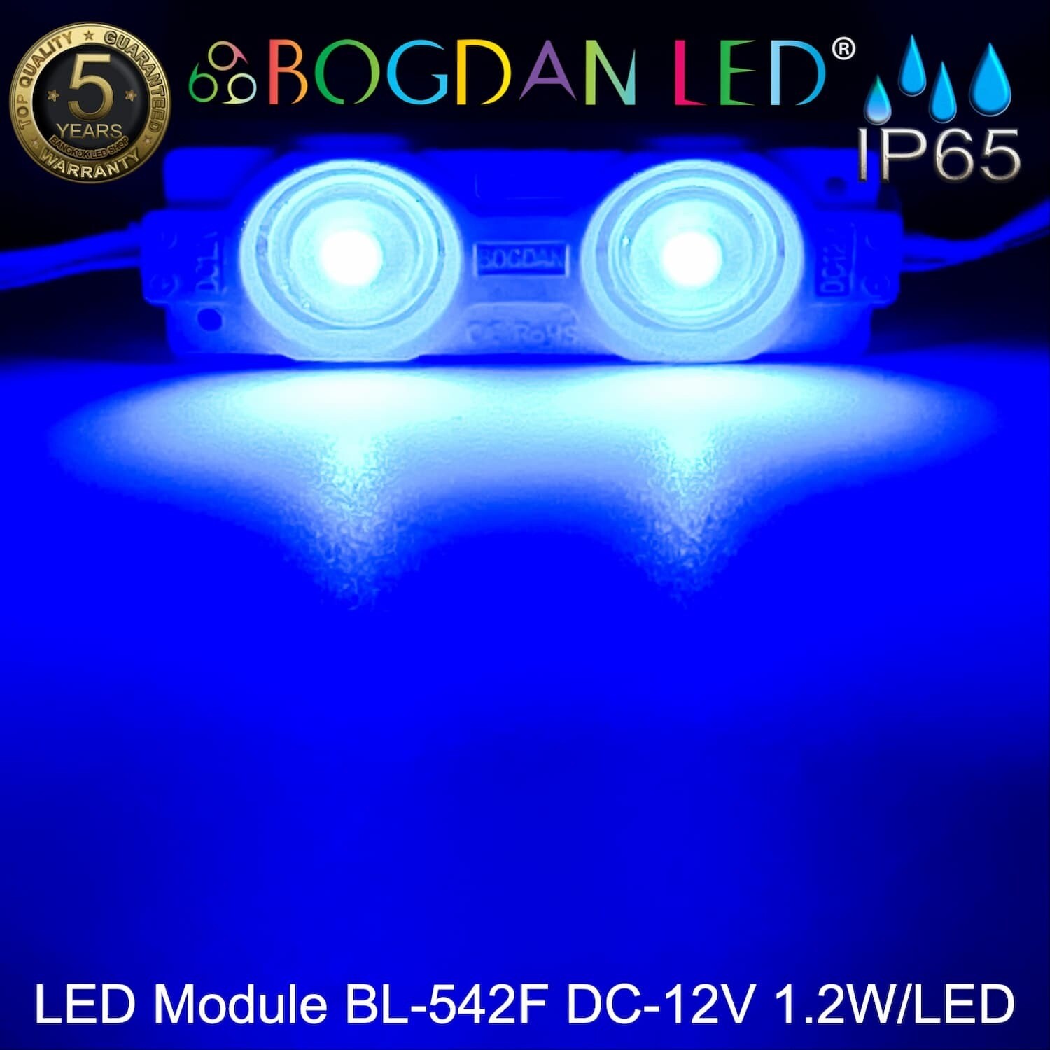 Led Module 2835 BL-542F-BL Blue 12V 1.2W Led Module 2835 BL-542F-BL Blue 12V 1.2W