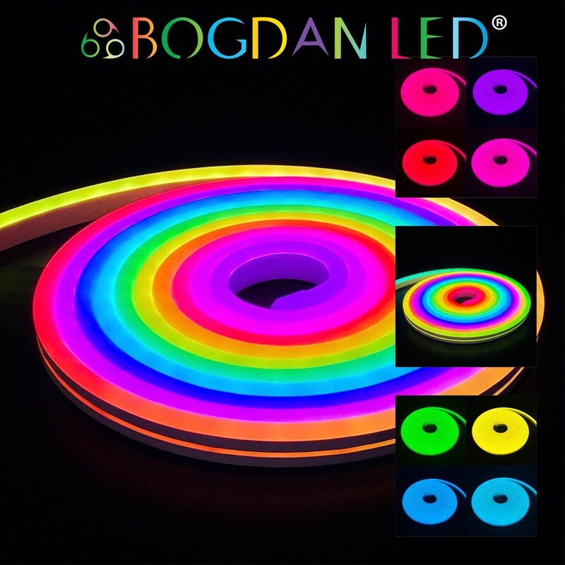 12V IP65 LED Neon Flex RGB 8x16 mm 5 Meters