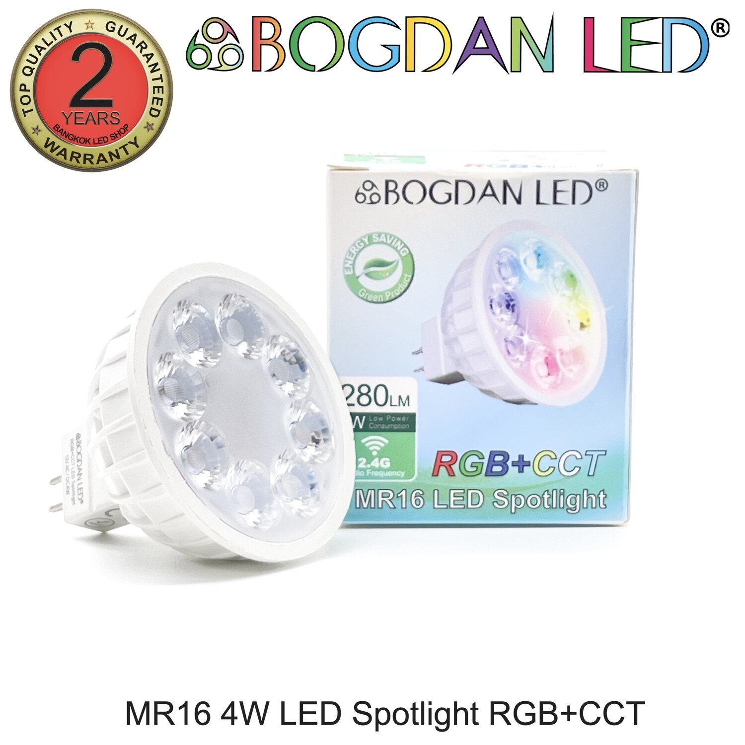 LED Spotlight MR16 RGB+CCT 4W 12V BOGDAN LED