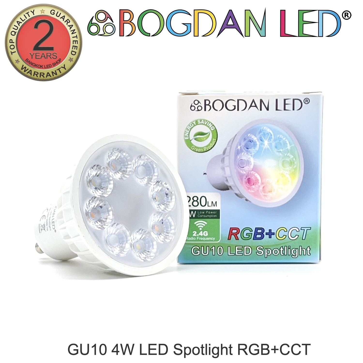 LED Spotlight GU10 RGB+CCT 4W 220V BOGDAN LED