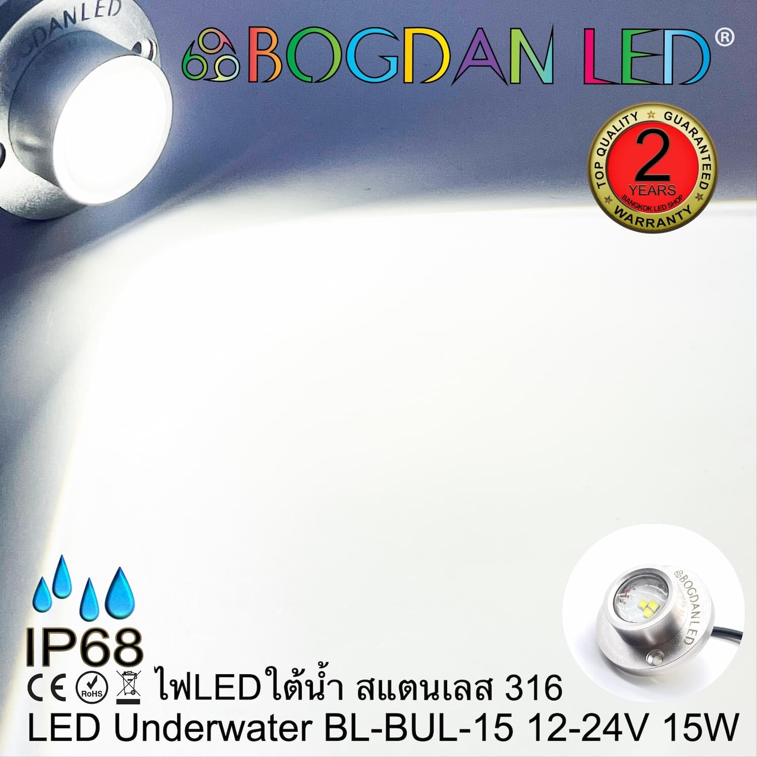 LED Underwater BL-BUL-W 12-24V 15W