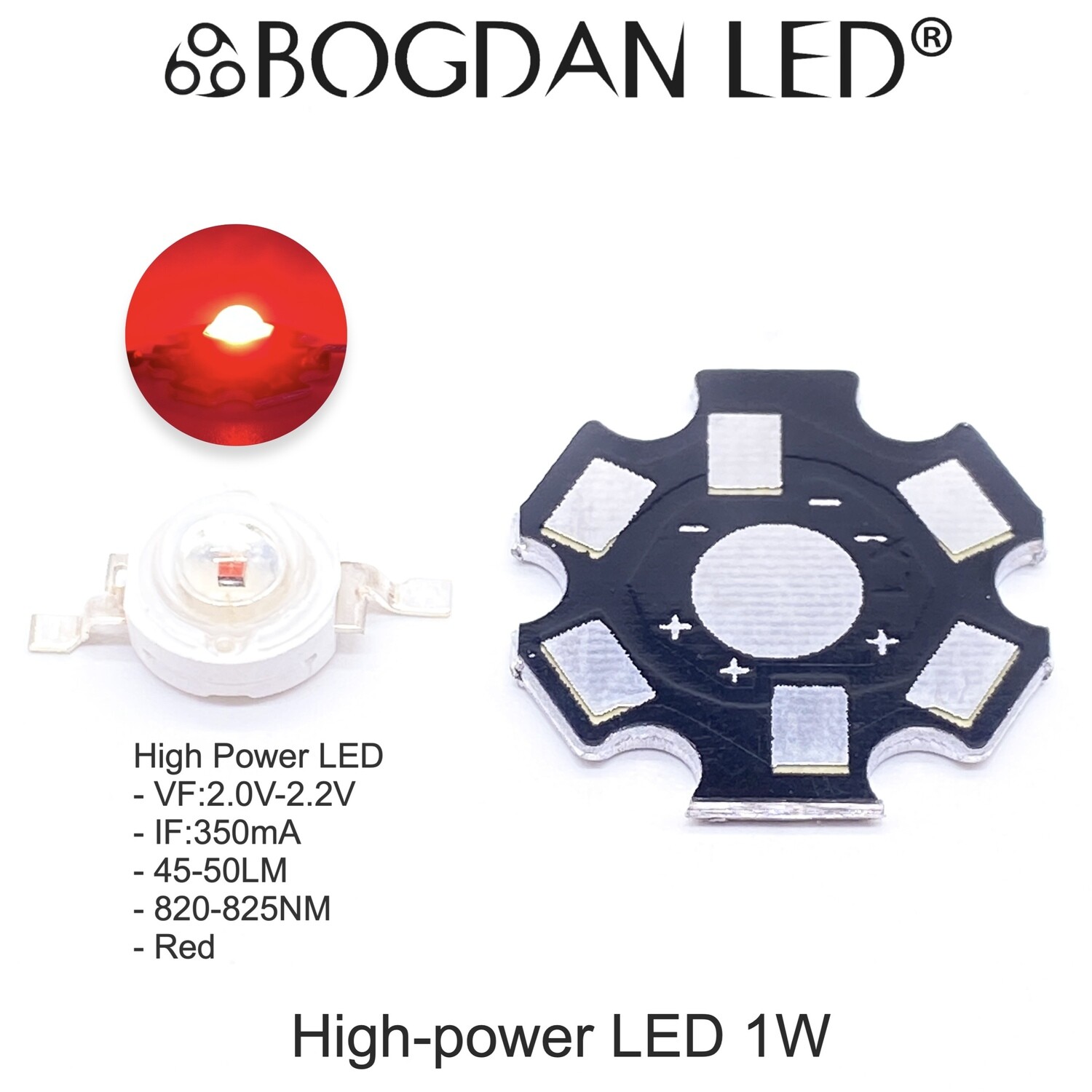 High Power LED 1W Red