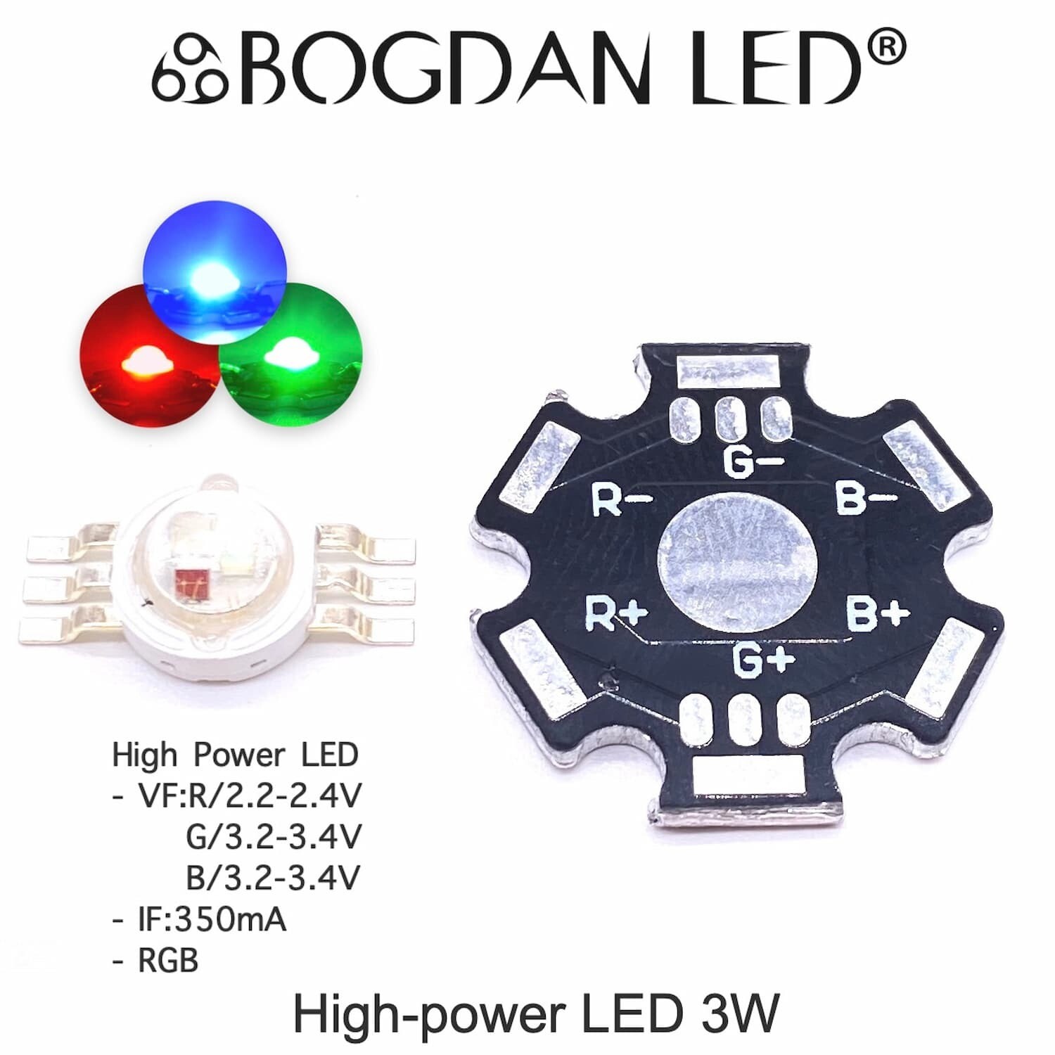 High Power LED 3W RGB  6PIN