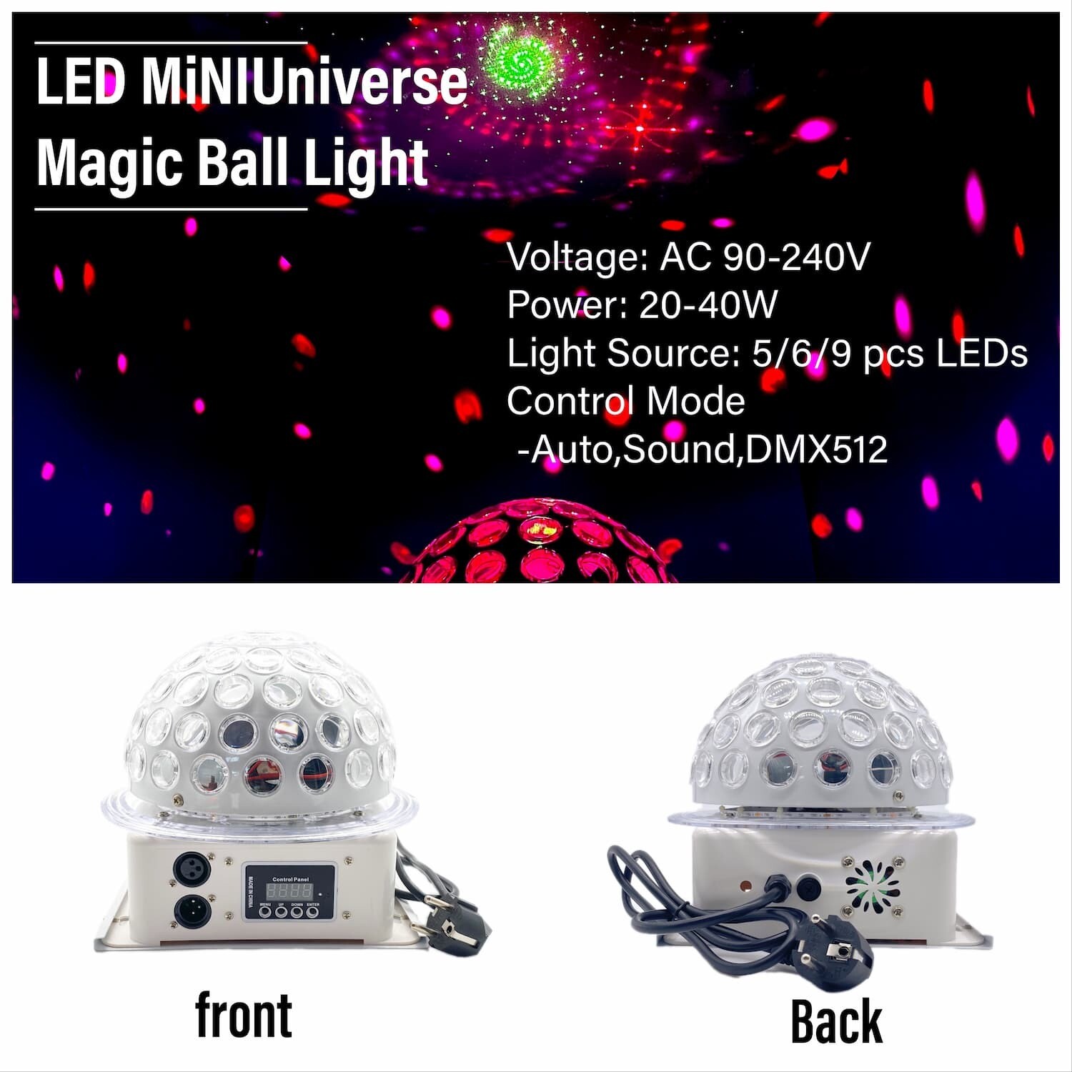 LED Mini Universe Magic Ball Light DMX  AC90-240V