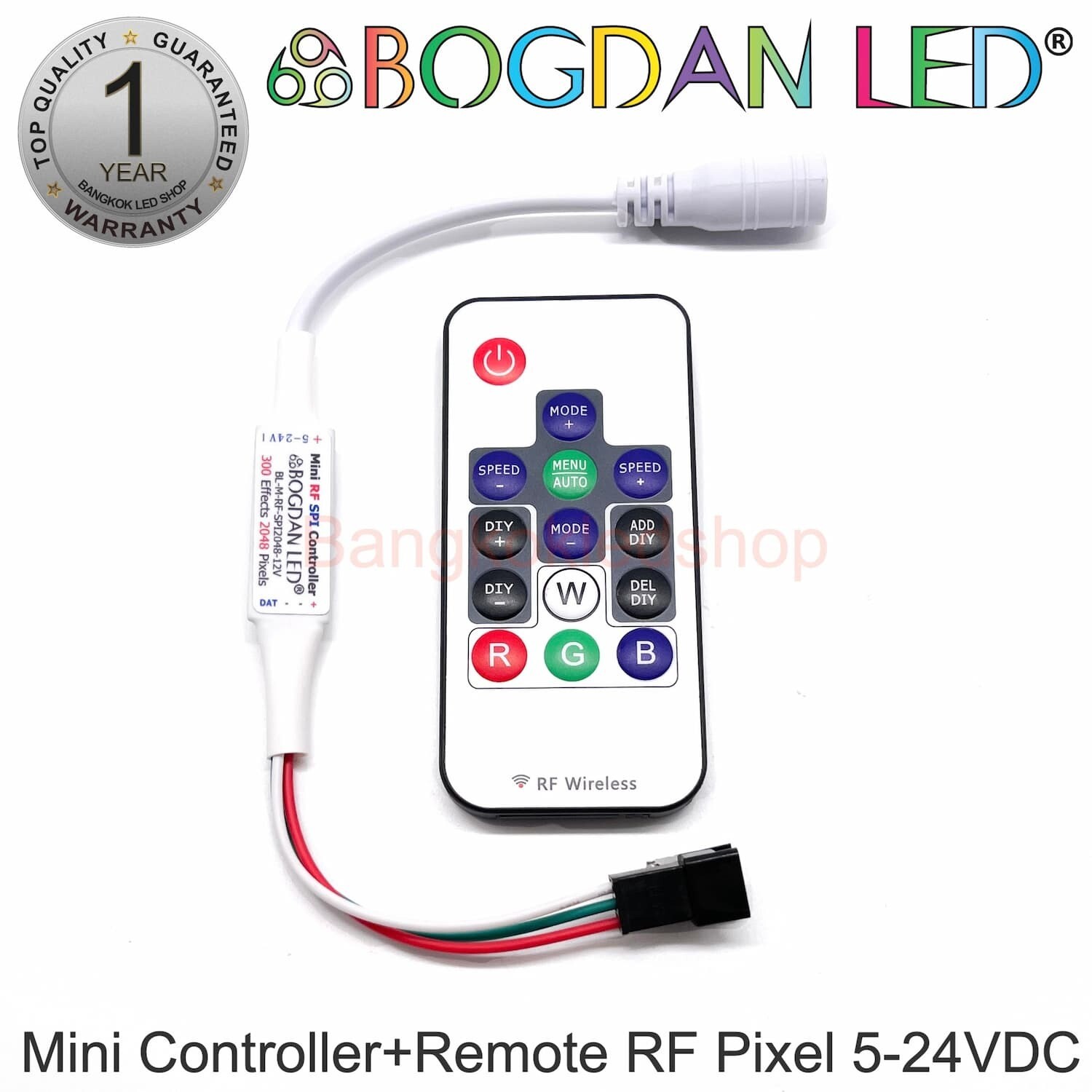 Mini Controller+Remote RF Pixe 5-24VDC Mini Controller+Remote RF Pixe 5-24VDC