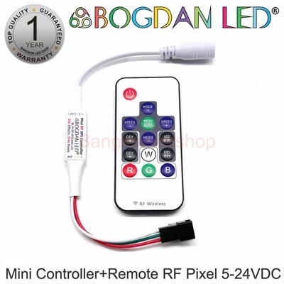 Mini Controller+Remote RF Pixe 5-24VDC Mini Controller+Remote RF Pixe 5-24VDC