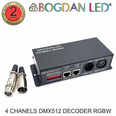 4 Chanels DMX512 DECODER RGBW BOGDAN LED