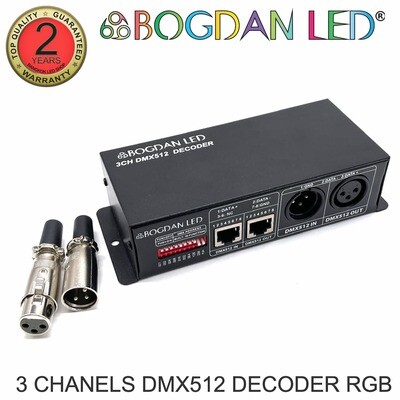 3 Chanels DMX512 DECODER RGB BOGDAN LED