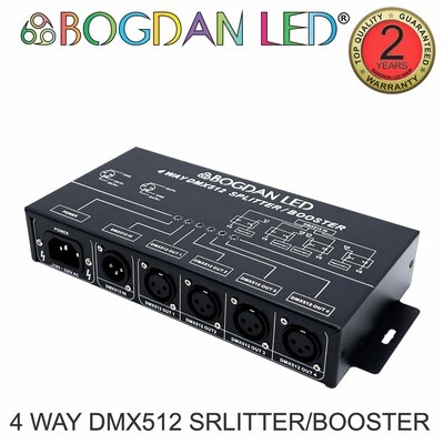 4 WAY DMX512 SPLITTER/BOOSTER