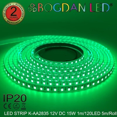 LED STRIP K-AA2835-120-Green DC-12V IP20 BOGDAN LED
