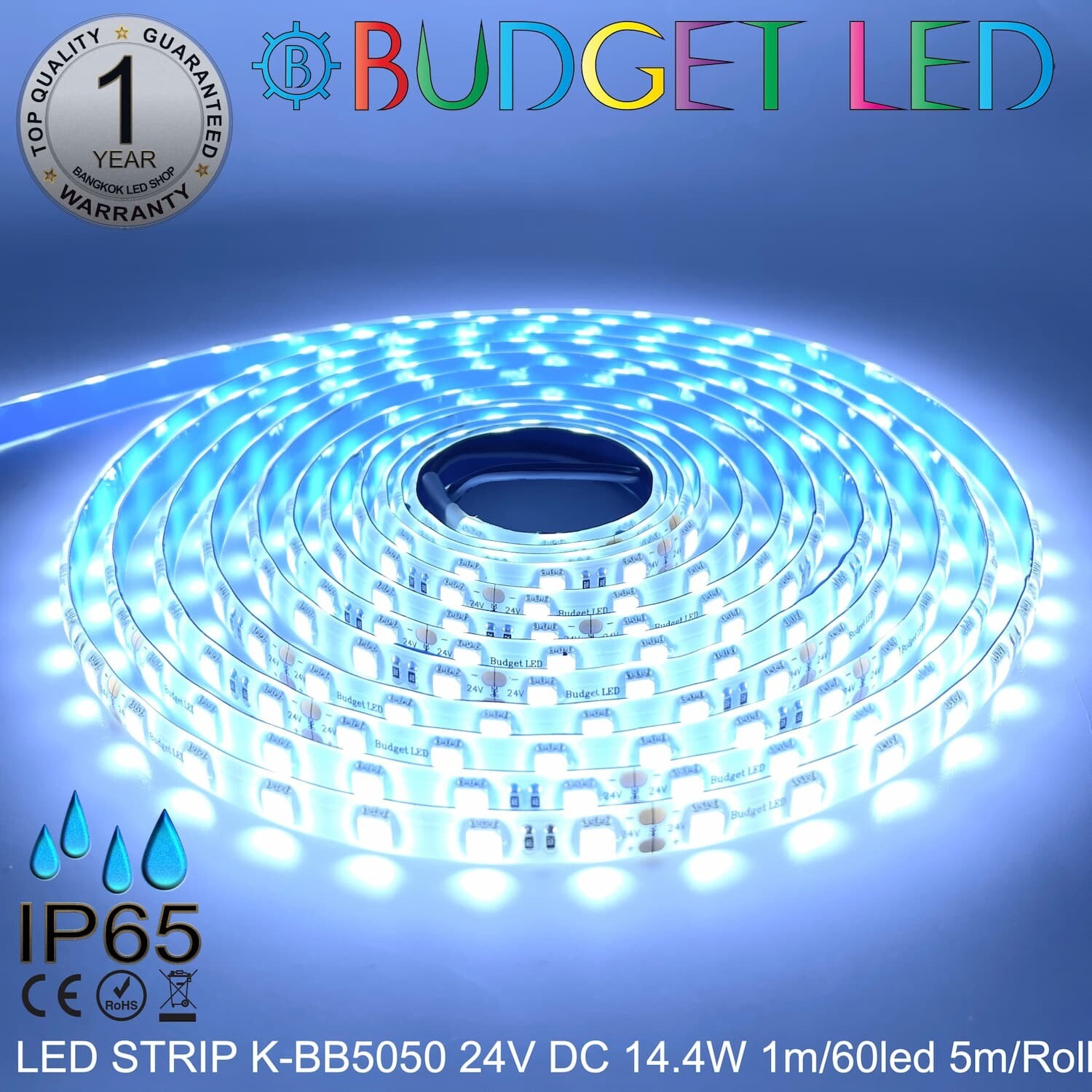 LED STRIP K-BB5050-9000K DC-24V IP65 BUDGET LED