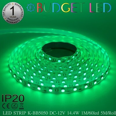 LED STRIP K-BB5050-GREEN DC-12V IP20 BUDGET LED LED STRIP K-BB5050-GREEN DC-12V IP20 BUDGET LED