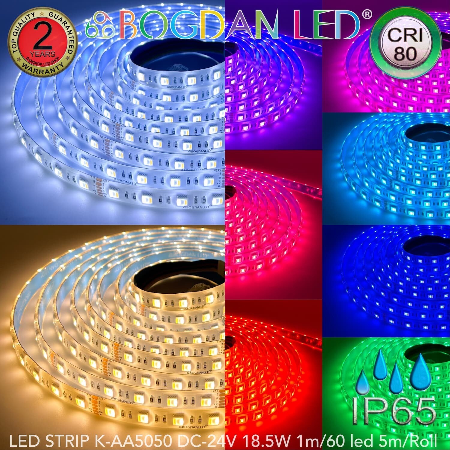 LED STRIP K-AA5050-RGB+CCT IP65 DC-24V BOGDAN LED LED STRIP K-AA5050-RGB+CCT IP65 DC-24V BOGDAN LED