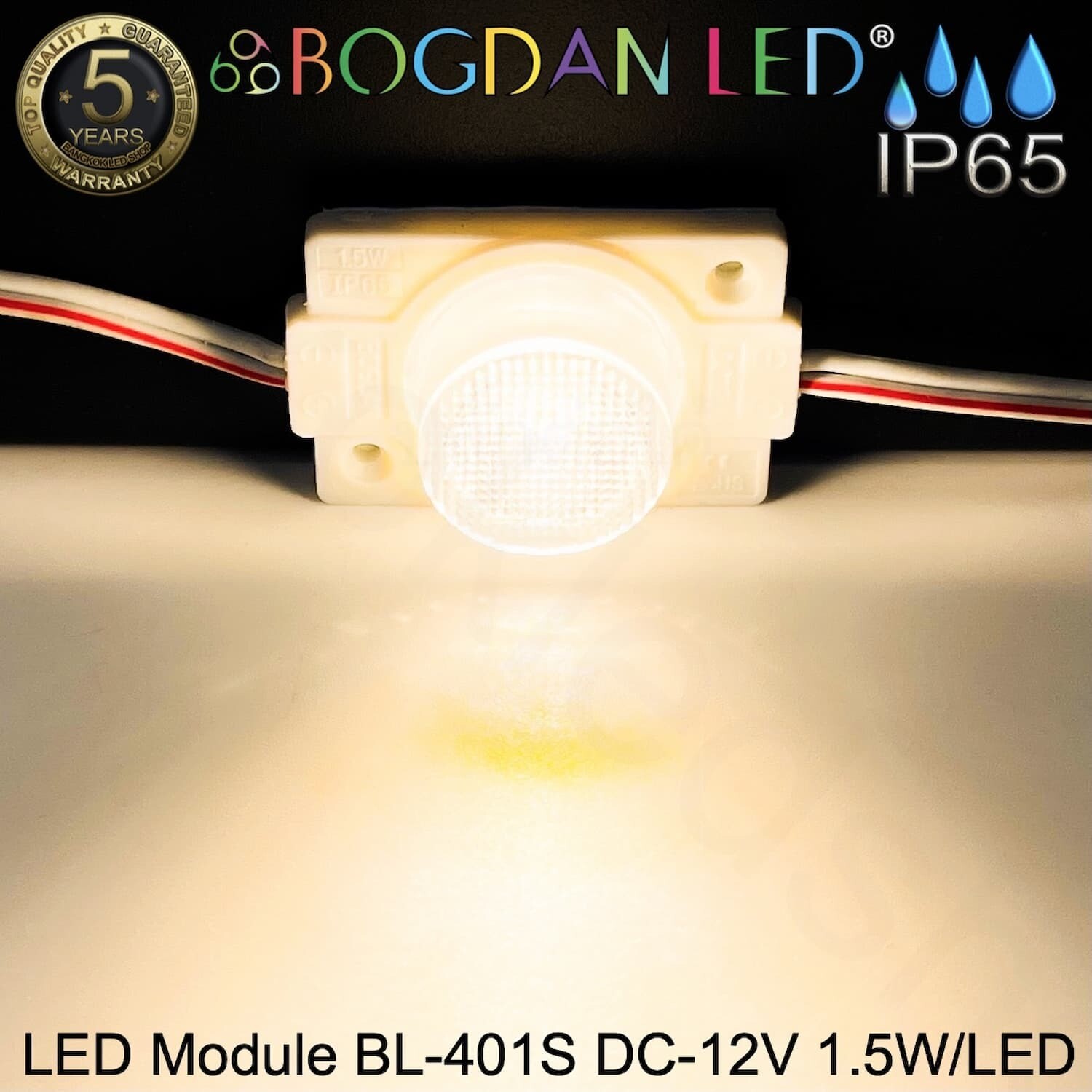 Led Module BL-401S-WW  Warm white 3000K 12V 1.5W have lenses