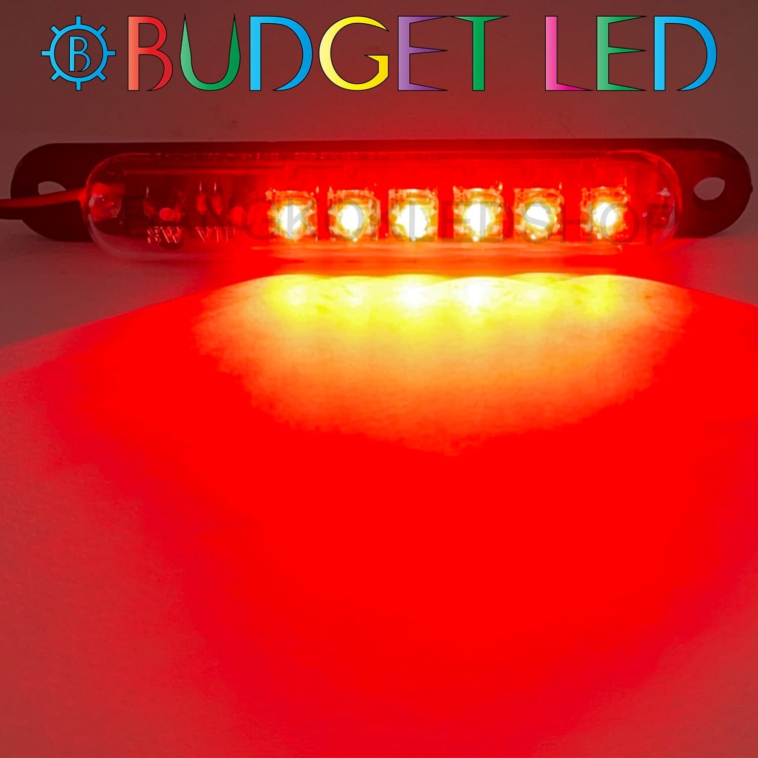 LED Capsule flashing light  12VDC Red