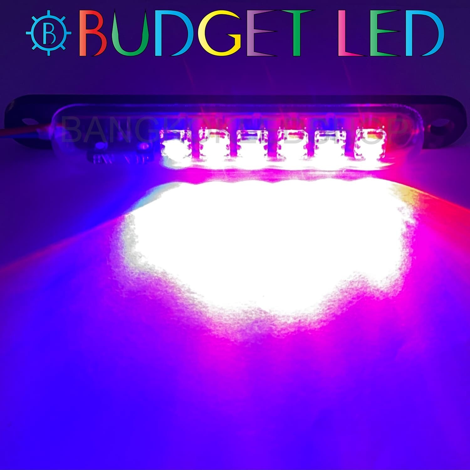 LED Capsule flashing light  12VDC Blue - Red