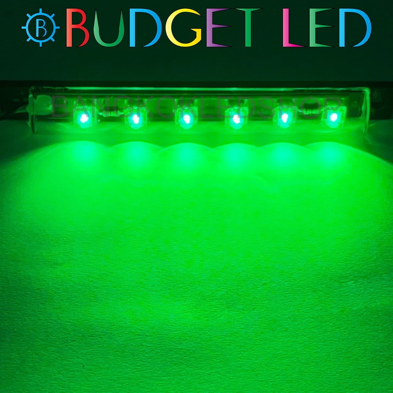 LED black key, stable light 12V  Green